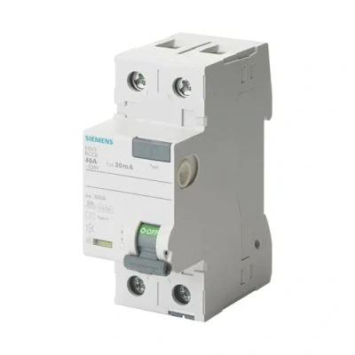 Imagen de Siemens sentron Interruptor diferencial tipo f 40a 1+neutro 30ma 230v 2 módulos