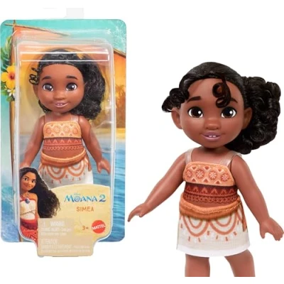 Imagen de Mattel Disney Moana 2 Simea Muñeca de moda con accesorio tobillera, 5 articulaciones móviles y traje extraíble, juguetes inspirados en la película