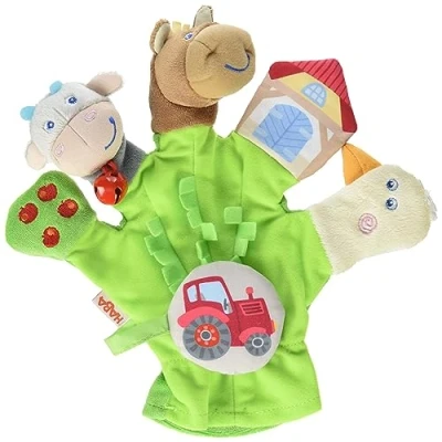 Imagen de HABA 304933 Farm Soft Finger Puppets with Motifs and Tractor for Weight Loss, Baby Toy from 18 Months
