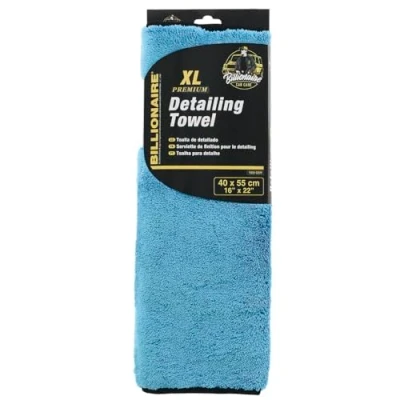 Imagen de Toalla de Microfibra Súper Suave Billionaire Detailing Finish Towel Premium XL 1000 gsm Paño Grande Detalle 40 x 55 cm Ideal para el Cuidado tu Coche Color Azul