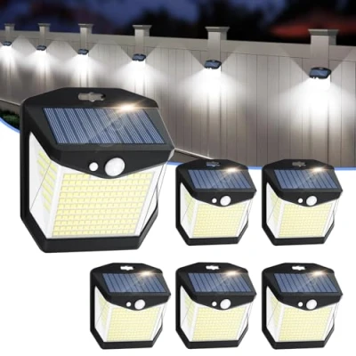 Imagen de Solar Luz LED Exterior Movimiento: 248 Luces Solares 6 Paquete IP65 Impermeable Sensor de Movimiento 270 Foco Exteriores Lampara Aplique Potente para con Iluminacion Terraza jardín
