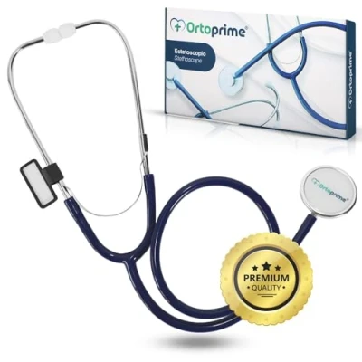Imagen de OrtoPrime Fonendoscopio Profesional MÉDICO Estetoscopio Pediátrico CLÍNICO Ligero PRECISO Fonendo para uso en MEDICINA y ENFERMERÍA