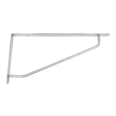 Imagen de Amig Palomilla para estanterías de pared Escuadra metálica baldas Ángulo estantes Soporte Acero inoxidable Color Plateado Medida: 290x150 mm Peso máx. recomendado: 60 Kg