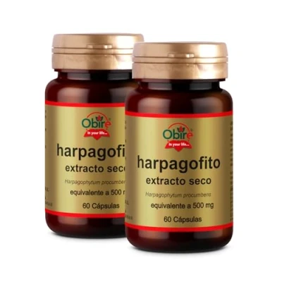 Imagen de Obire Harpagofito 500 mg Extracto Seco Pack 2 Unidades 100 Comprimidos Propiedades Antiinflamatorias Ayuda a Reducir la Retención de Líquidos Diurético