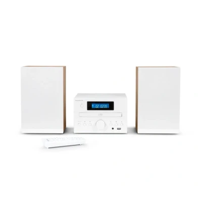 Imagen de Microchaîne THOMSON COSY MIC121BT Lecteur CD, Bluetooth, Radio FM, MP3, USB Bois et Blanc
