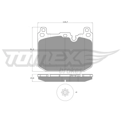 Imagen de Juego de pastillas TOMEX Brakes TX 18 481