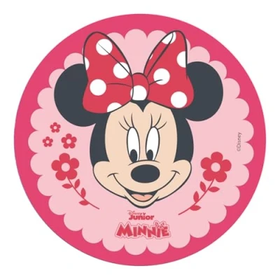 Imagen de Dekora, Oblea Comestible de Minnie, Decoración para Tarta Cumpleaños Disney, Disco Redondo 20 CM