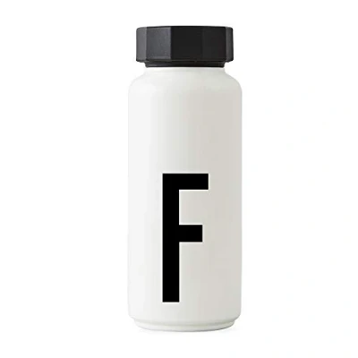 Imagen de Design Letters Botella de Agua Blanco 500 Ml (A Z) Acero Inoxidable para niño, adults Termica Libre BPA/BPS Cantimplora Termo con Aislamiento Vacío Doble Pared