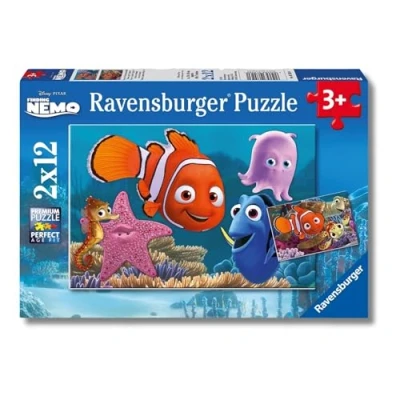 Imagen de Ravensburger puzzle Disney: Buscando a Nemo, 3 Años o Más, Puzles Niños Años, Puzzles Infantiles Rompecabezas Niños, 2x12 Piezas, Medida 26x18cm
