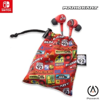 Imagen de PowerA Auriculares con Cable para Nintendo Switch Mario Kart Motors, 3,5 mm, Cable, Licencia Oficial