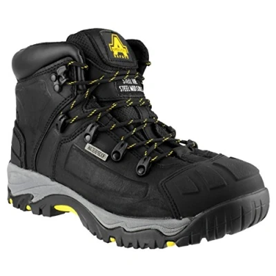 Imagen de Amblers Safety Botas de cuero para hombre, color negro, talla 40.5