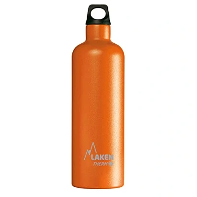 Imagen de Botella Térmica de Acero Inoxidable Doble Pared Aislada al Vacío Laken (0,75L Naranja) Para Niños y Adultos/Para Gimnasio Deportes Resistente Duradera