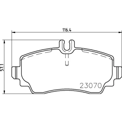 Imagen de BREMBO P 50 047 Juego de pastillas freno con contacto avisador desgaste tornillos pinza accesorios MERCEDES BENZ: Vaneo