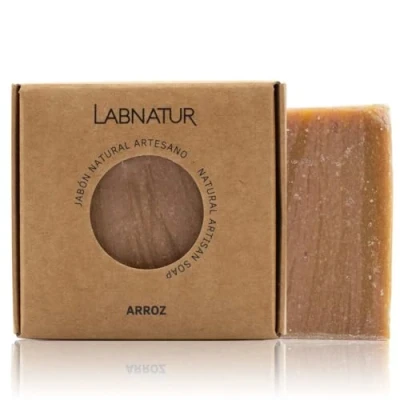 Imagen de JABON NATURAL LABNATUR 100g ARROZ. Elaborado artesanalmente en frío y con ingredientes naturales. Hidrata, suaviza limpia profundidad. Ayuda a regenerar la piel eliminar las impurezas.
