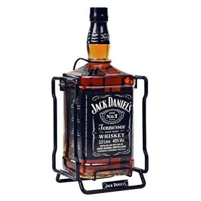 Imagen de Jack Daniel&#039;s Tennessee Whiskey Old No.7, Pack Con Balancín, Suave e Intenso al Paladar, 40% Vol. Alcohol, 3Litros