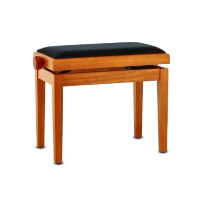 Imagen de GEWA Piano Bench Deluxe Maple Matt (Ajuste Suave de la Altura Mediante un preciso Mecanismo Tijera, Fabricado en Madera Maciza, Duradero y Robusto, Alta Carga Rotura)