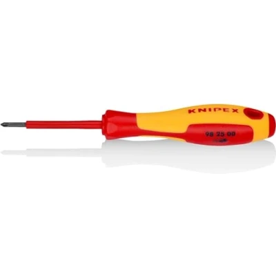 Imagen de Knipex Destornillador para tornillos cruciformes Pozidriv® bruñido, mango aislante en dos componentes, según norma VDE 162 mm 98 25 00