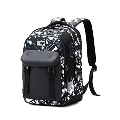 Imagen de Asge Mochila Bolso Hombre Mochilas Escolares Juveniles Adolescentes Bolsos Grandes Ordenador Portátil (Gris 2)