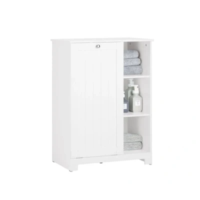 Imagen de SoBuy BZR105 W Armario de Baño Mueble Almacenaje con 1 Cesto para Colada y 3 estantes Blanco 60 x 37 86 cm ES