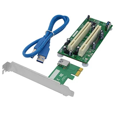 Imagen de Jeirdus Tarjeta combinada PCIe paralela, Puerto Serie RS 232 COM y DB25 para Impresora de Paralelo LPT a PCI Express,PCIE to 2*PCI (USB)
