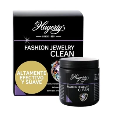 Imagen de Hagerty Fashion Jewelry Clean Baño De Inmersión Para La Limpieza Joyas 70 Ml I Suave Limpiador Bisutería Con Piedras Circonitas, Cristal O Vidrio Renueva El Brillo En 3 Minutos, Transparente, 170 mililitro, 1