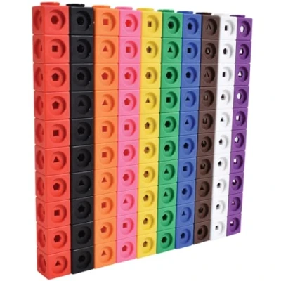 Imagen de edx education 75166 Math Cubes Set of 100 Fidget Linking for Early Maths Connecting Manipulative
