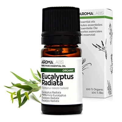 Imagen de BIO Aceite Esencial Eucalipto Radiata 5mL 100% Puro, Natural, Quimiotipado y Certificado AB Aroma Labs (Marca Francesa)