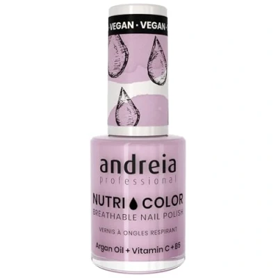 Imagen de Andreia Professional NutriColor Esmalte de Uñas Vegano con Nutrientes 100% Natural Laca Transpirable y Amigable Color NC18 Violeta 10,5ml
