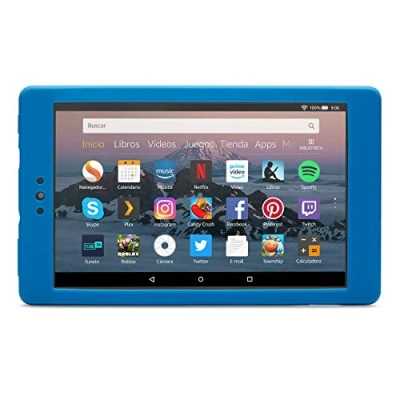 Imagen de NuPro Funda resistente a los golpes para el tablet Fire HD 8, color azul