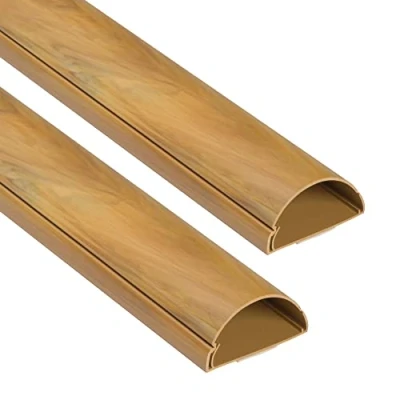 Imagen de D Line Maxi 1M5025O 2PK, Canaletas decorativas para cables de TV, Cubre los TV en la pared 2x 50mm (anch.) x 25mm (alt.) 1 metro longitudes (2 metro) Efecto Roble