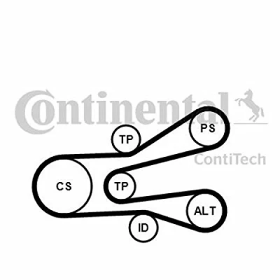 Imagen de CONTITECH 6PK1440K1 Juego de correas trapeciales poli V PEUGEOT: Partner I Furgón, Combispace, 306 Hatchback