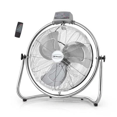 Imagen de Orbegozo PWM 2147 Ventilador Industrial, 45 cm de diámetro, 3 velocidades ventilación, Mando a Distancia, Sistema antivuelco, Cabezal oscilante multiorientable, 130 W, Metal, Silver