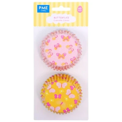 Imagen de PME Pascua Cápsulas para Cupcakes forradas de Aluminio Mariposas, Set 60