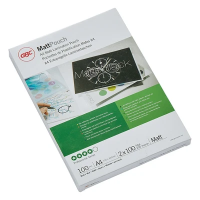 Imagen de GBC Carteras A4 Mate (216X303) 2X100 Mic (Caja 100) Plastificador (A4, 216 mm, 0,2 303 100 pieza(s))