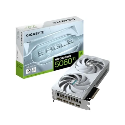 Imagen de Gigabyte GeForce RTX 5060 Ti Eagle OC ICE 16G Tarjeta Gráfica 16 GB GDDR7, 128 bits, PCI E 5.0, 2617 MHz Frecuencia del núcleo, 3 x DisplayPort, 1 HDMI, GV N506TEAGLEOC 16GD