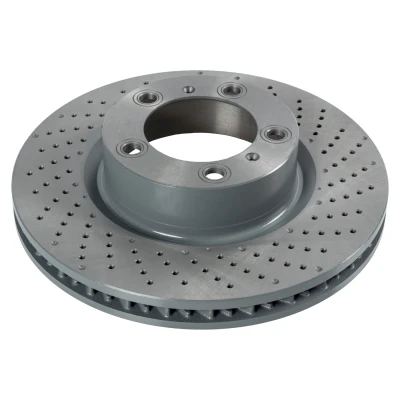 Imagen de FEBI BILSTEIN 108336 Disco de freno Eje delantero, derecha 330 28 5 130 perforado/ventil. int. revestido altamente carbonizado PORSCHE: Cayman