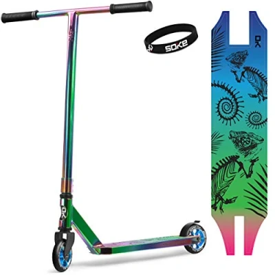 Imagen de Patinete SOKE PRO Street Neo Stunt cromado con 9 rodamientos de bolas ABEC para adultos y niños