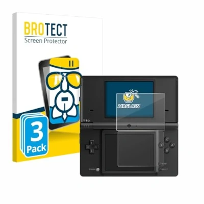 Imagen de BROTECT Protector Pantalla Cristal para Nintendo DSi Vidrio (3 Unidades) [Dureza 9H, Anti Arañazos]