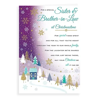 Imagen de Regal Publishing C85574 Tarjeta de Navidad para cuñado y cuñado, 22,8 x 15,2 cm