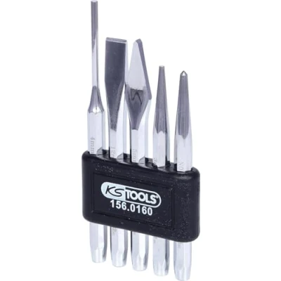 Imagen de KS TOOLS 156.0160 Juego de cinceles y punzones expulsadores Acero cromo vanadio sin asa