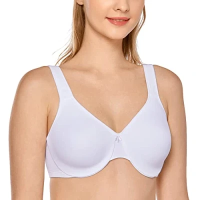 Imagen de DELIMIRA Sujetador Reductor con Aros Talla Grande Copa Completa para Mujer Blanco 90G