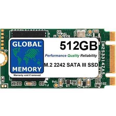 Imagen de GLOBAL MEMORY Unidad de estado sólido (SSD) M.2 2242 NGFF SATA 3 512 GB para ThinkPad X240 X250 X270 T440 T440S T450 T450S T460P T470 T470S