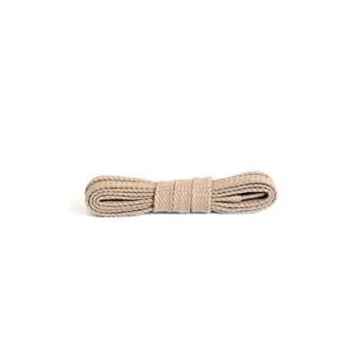 Imagen de Kaps cordones planos, de algodón 100%, hechos en Europa, 1 par, muchos colores y longitudes (90 cm 5 a 6 pares ojales / 36 beige claro)