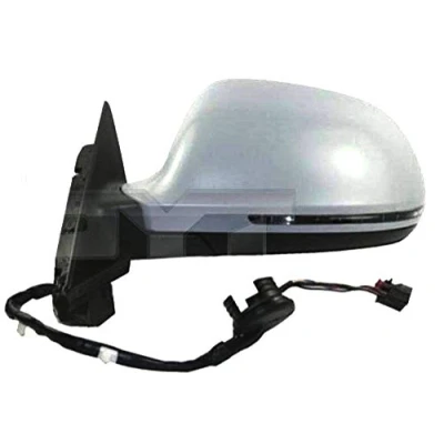 Imagen de Espejo retrovisor Tyc 302 0072 izquierda imprimado para ajuste elect. espejo, asférico, calefactable AUDI: A4 B8 Berlina, Avant