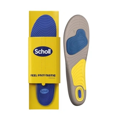 Imagen de Scholl GelActiv Running Lote de 2 pares plantillas para Hombre Zapatillas deportivas running, Micro absorción impactos, Actividades alto impacto, Soporte del arco, Talla 40 a 46,5