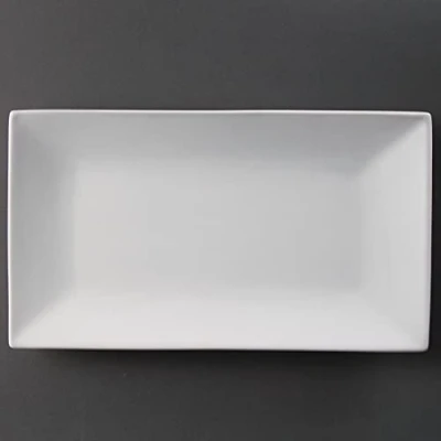 Imagen de Olympia Juego de 2 platos rectangulares porcelana (310 x 180 mm), color blanco