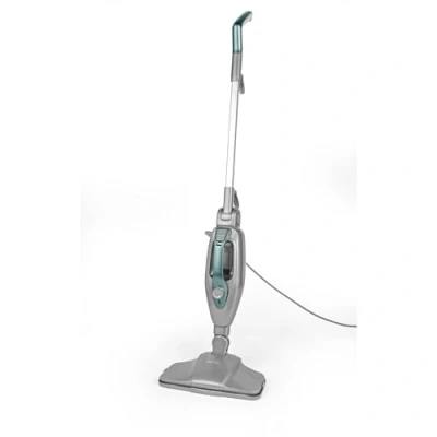 Imagen de Petra PF01369VDE Limpiador a vapor mopa de vertical 14 en 1, vaporizador portátil, multiuso, sin productos químicos, higieniza suelos/alfombras/hogar, 350 ml, accesorios incluidos, 1300 W