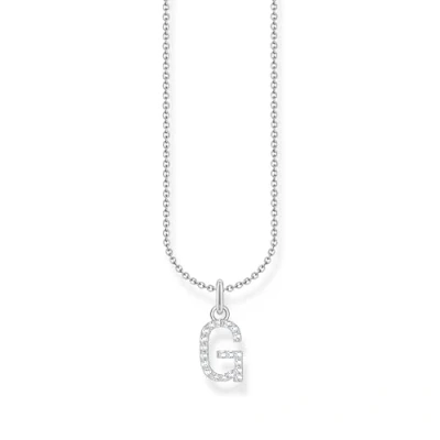 Imagen de THOMAS SABO Collar con letra G de plata ley 925 y circonitas KE2246 051 14