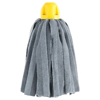Imagen de MAYA Fregona MAX Pro Tiras. Limpieza para Todo Tipo de Suelos. 100 % Microfibra. Super Absorbente y No Raya. Rosca Universal. Pack 1 (Amarillo)