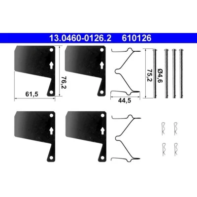 Imagen de ATE 13.0460 0126.2 Kit de accesorios, pastillas frenos FORD: Taunus ́80 Turnier, ESCORT 2, Capri